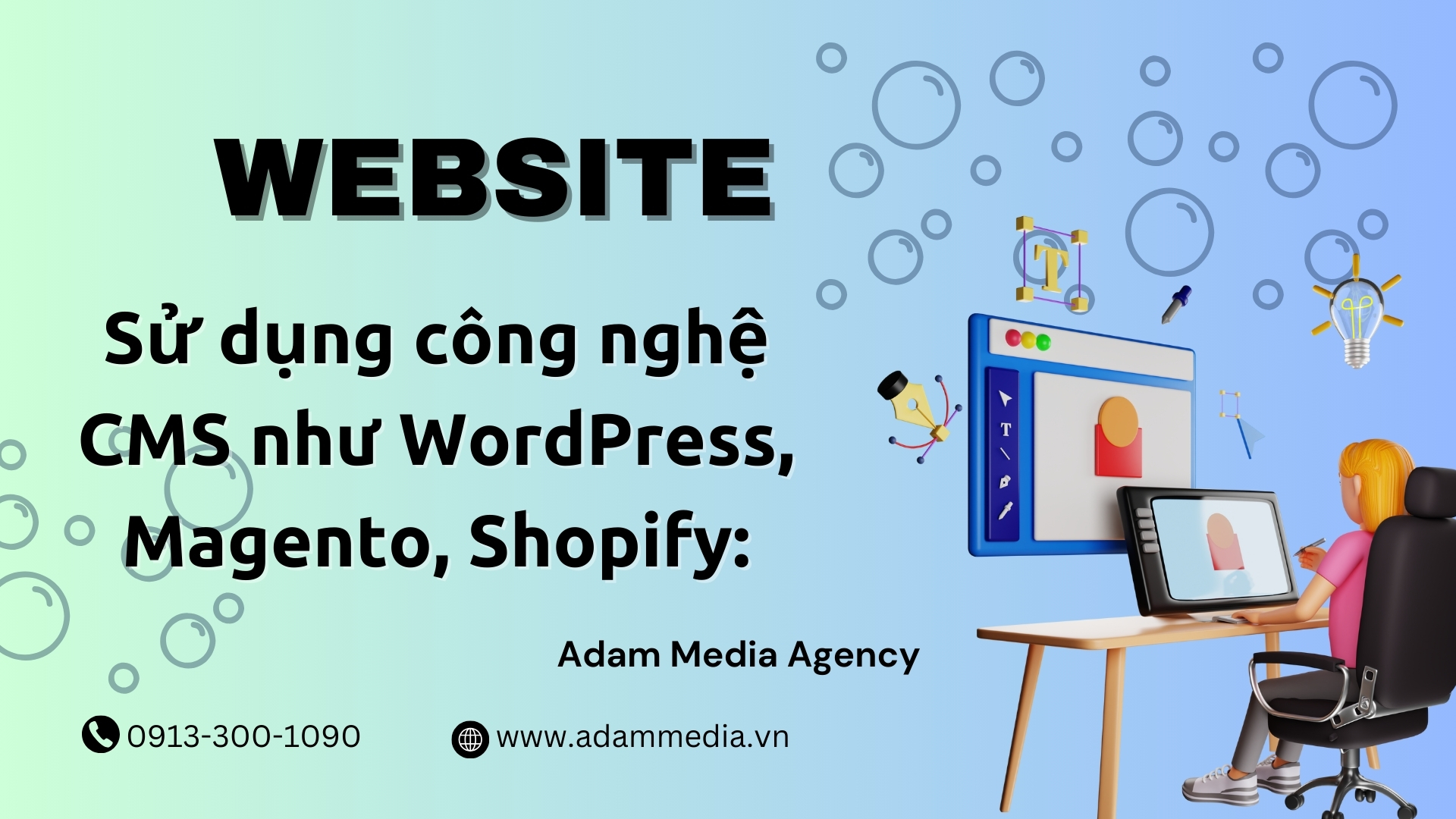 Sử dụng công nghệ CMS như WordPress, Magento, Shopify