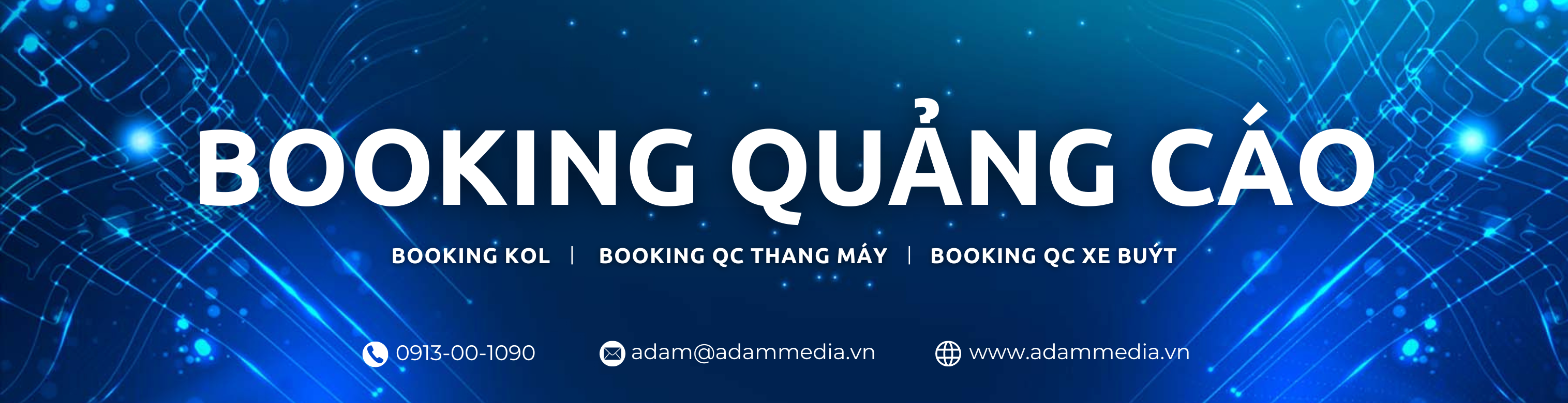 booking quảng cáo - Adam Media