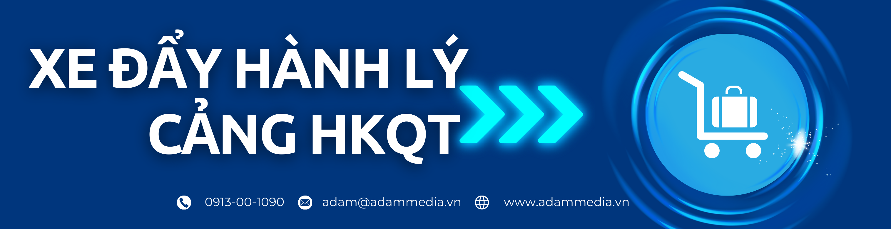 Xe Đẩy hành Lý Cảng Hàng Không - Adam Media